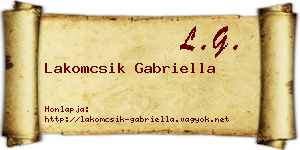 Lakomcsik Gabriella névjegykártya