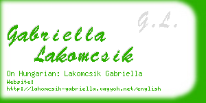 gabriella lakomcsik business card